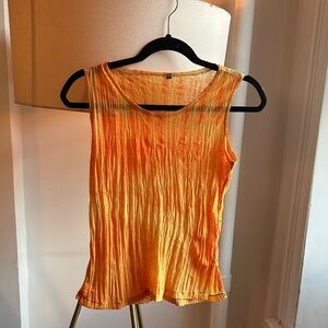 Orange Sleeveless Top